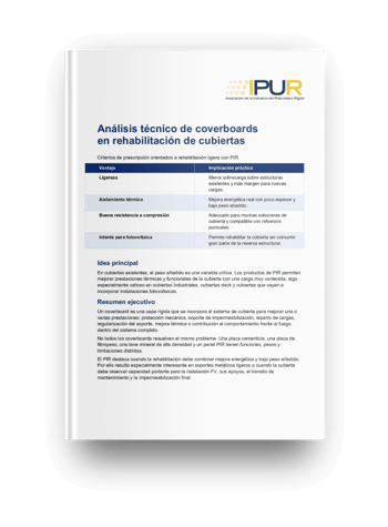 Análisis técnico de coverboards en rehabilitación de cubiertas Análisis técnico de coverboards en rehabilitación de cubiertas