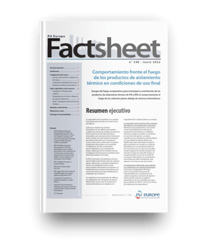 Mockup Factsheet Comportamiento frente el fuego de los productos de aislamiento térmico en condiciones de uso final Mockup Factsheet Comportamiento frente el fuego de los productos de aislamiento térmico en condiciones de uso final